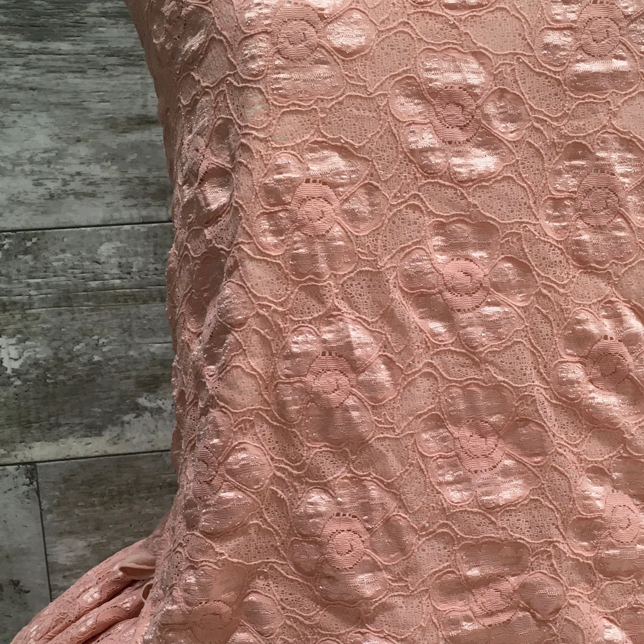 Stretch Lace / Peach - Sold by the half yard