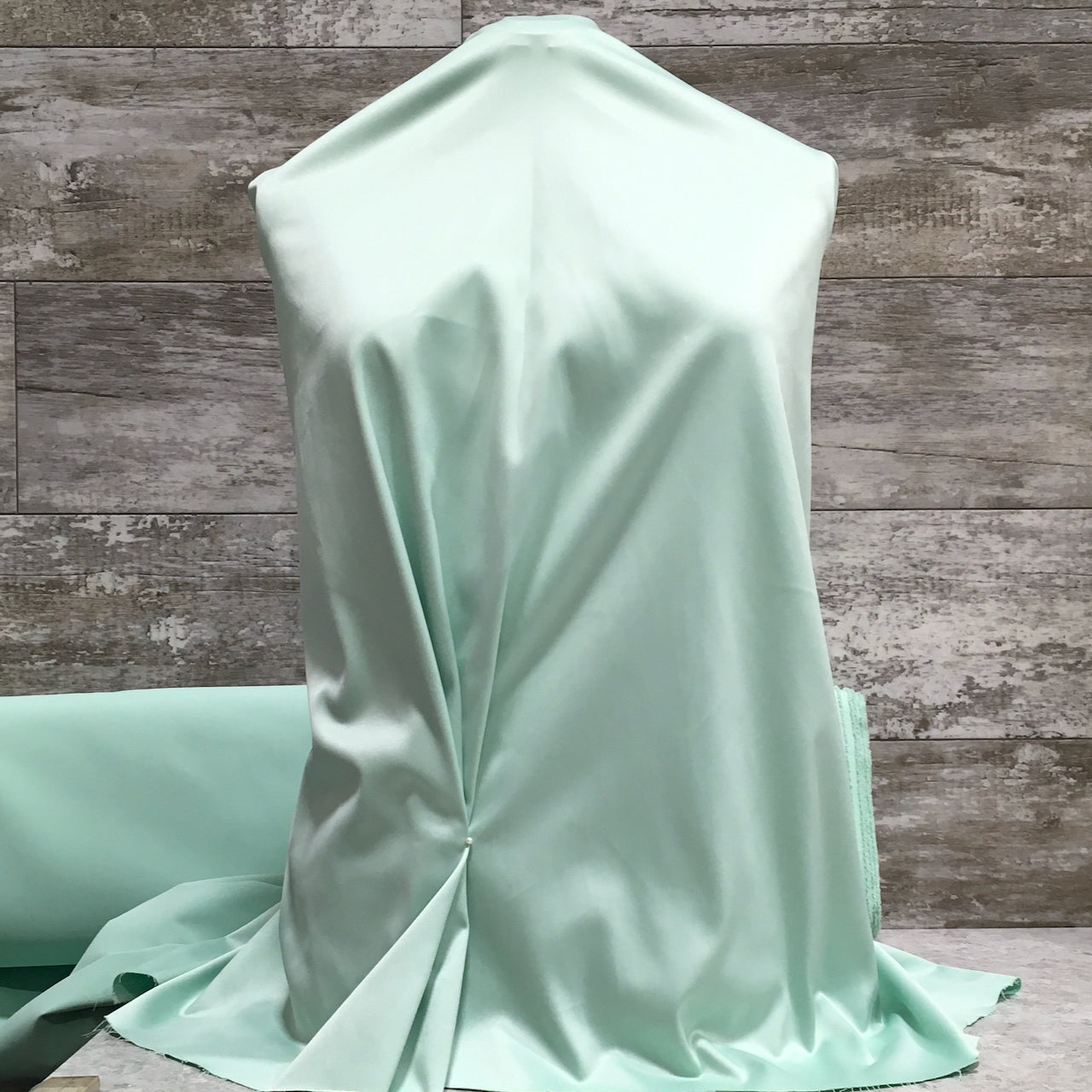 Roselyn Stretch Satin / Mint 83 | Sold by the half yard