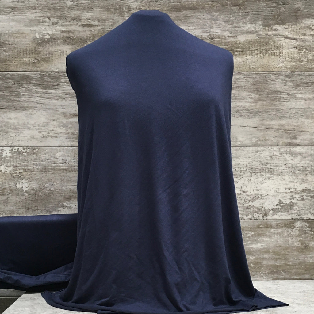 Bamboo Slated Navy Solid l Sold by the half yard