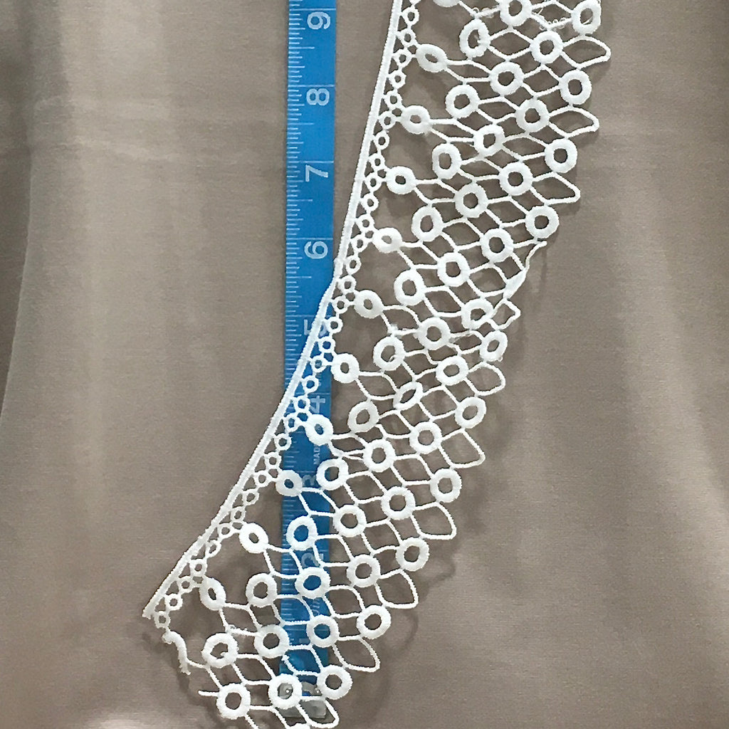 Trim Lace / Diamond Trimming White - Sold by the half yard
