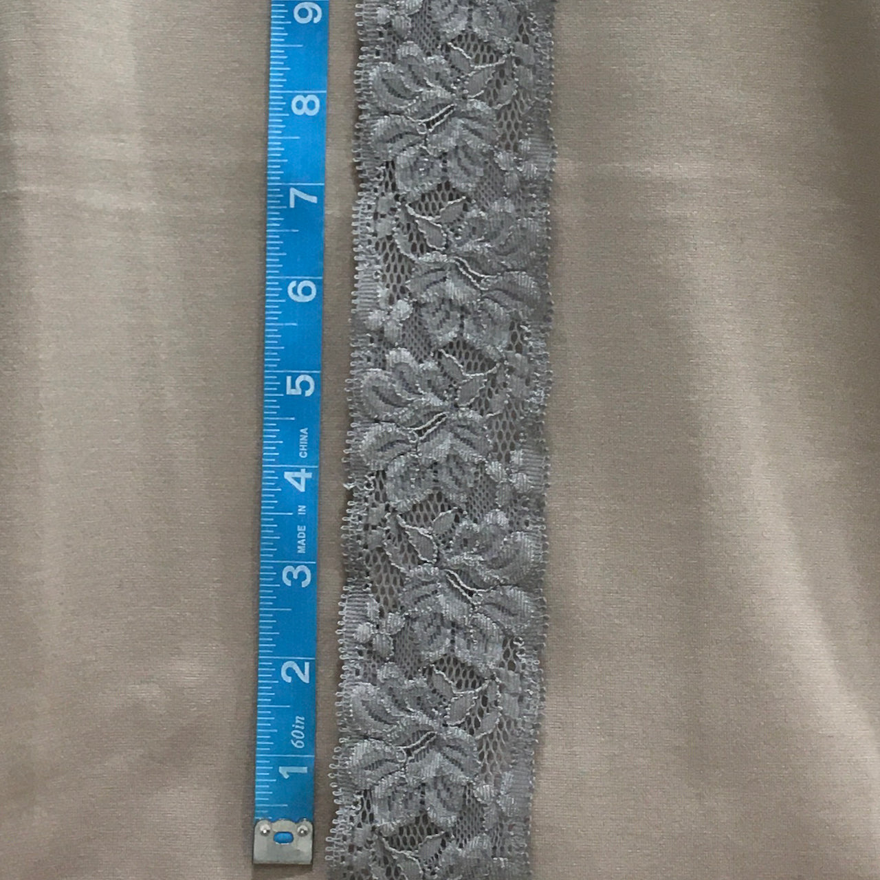Trim Lace / Summer Garden Silver - Sold by the half yard