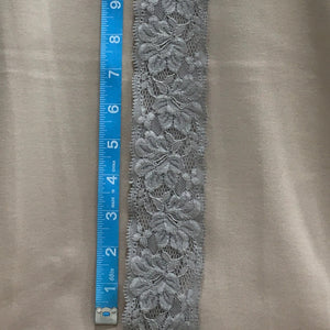 Trim Lace / Summer Garden Silver - Sold by the half yard
