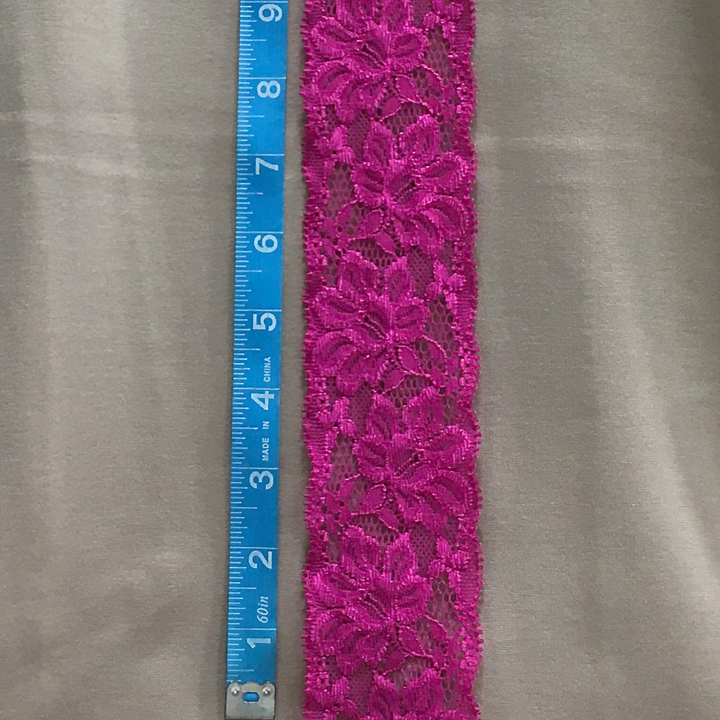 Trim Lace / Summer Garden Magenta - Sold by the half yard