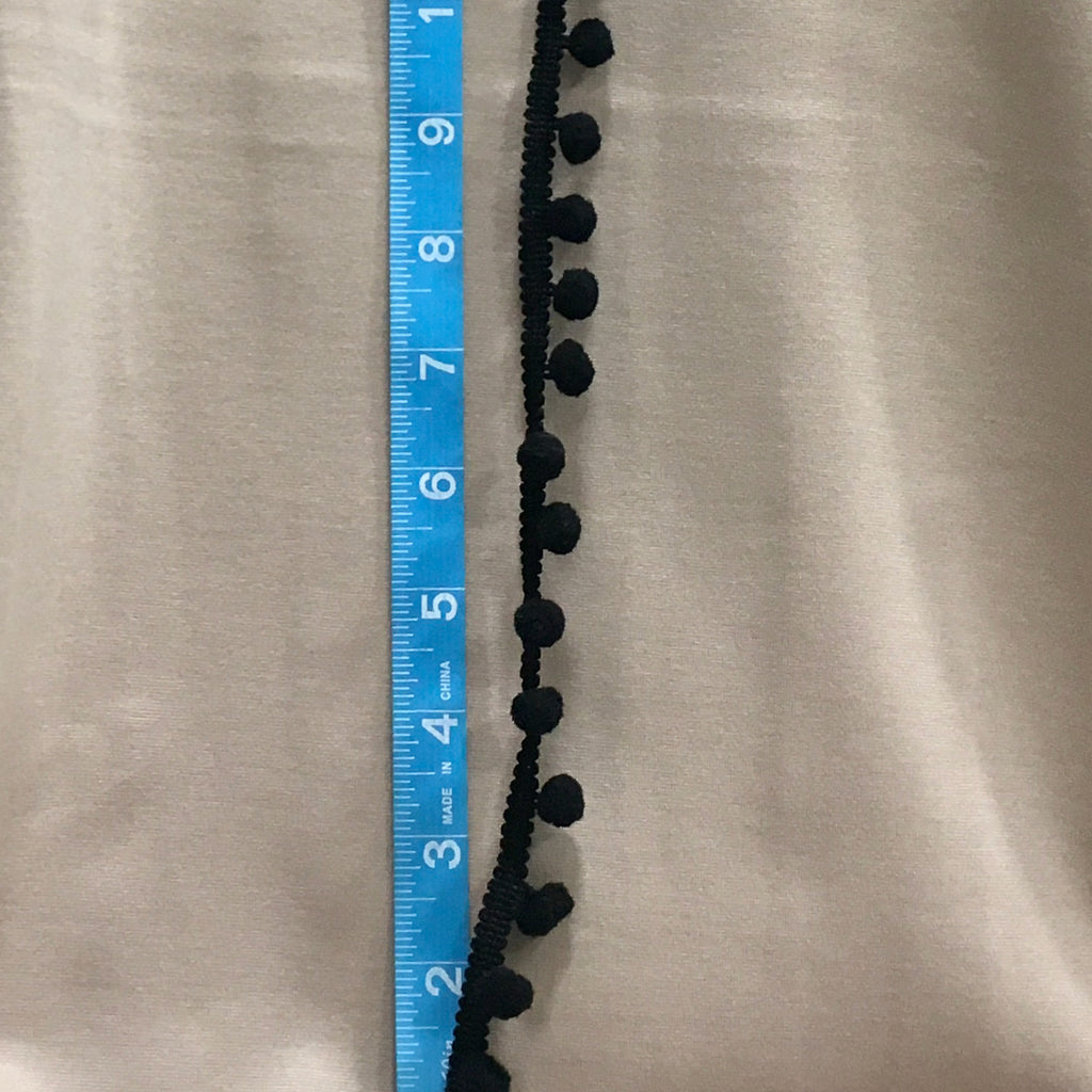 Trim / Large Pom-Pom Black - Sold by the half yard