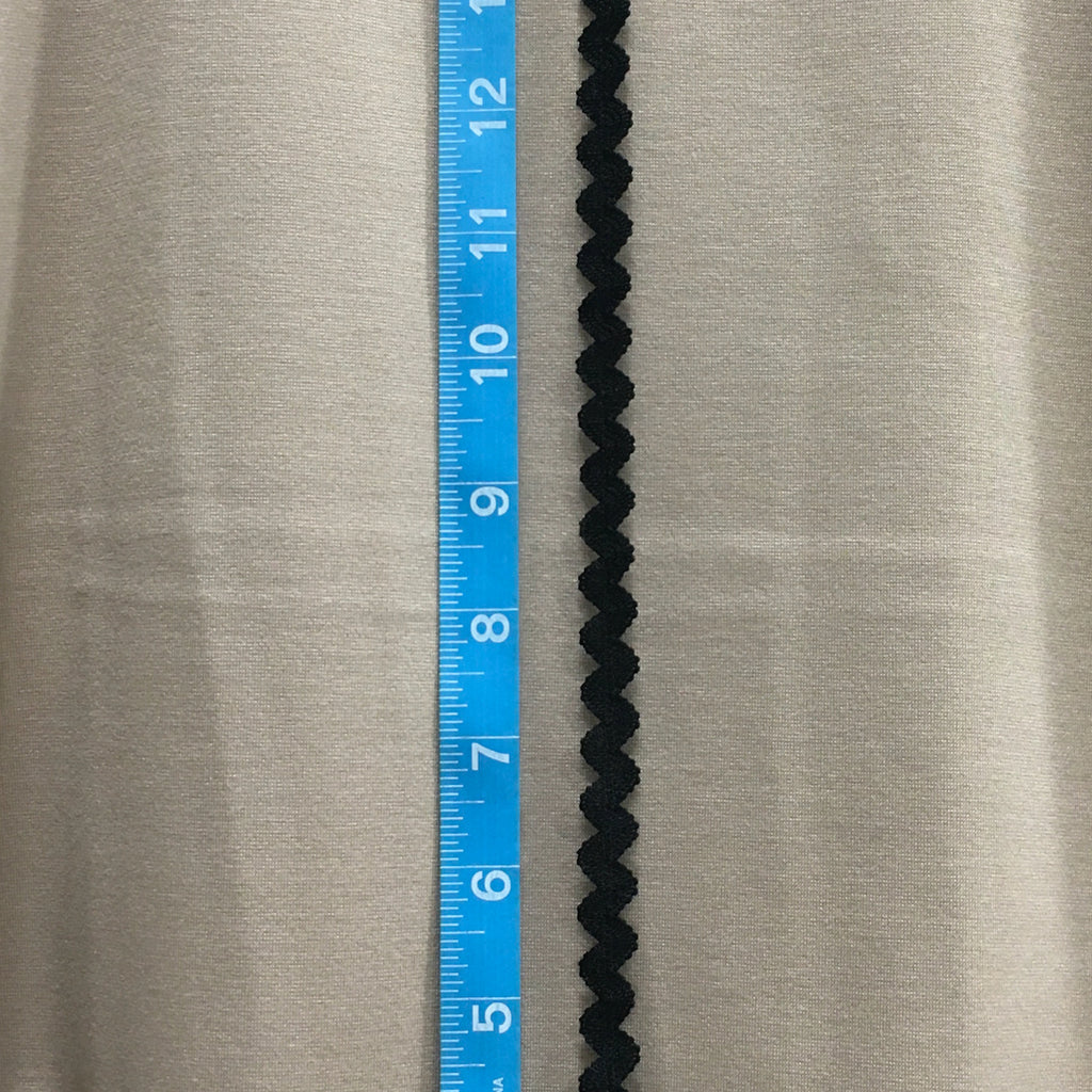 Trim / Elastic Ric-Rac Black - Sold by the half yard
