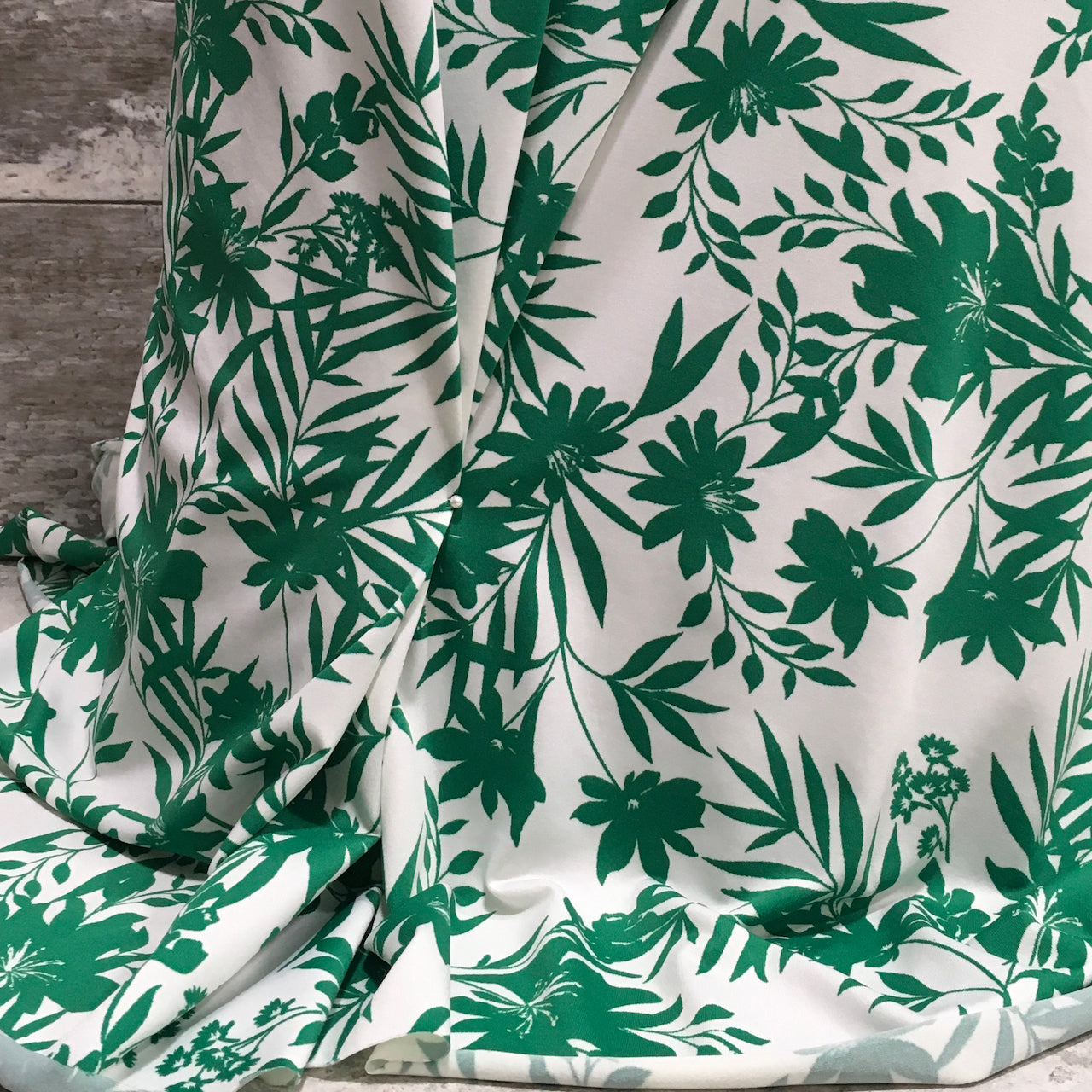 Swimwear / Green Floral - Sold by the half yard