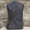 Stretch Denim /  Navy Stripe -sold by the half yard