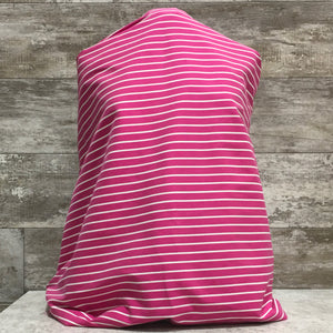 Stretch Denim /  Pink Stripe -sold by the half yard