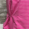 Stretch Denim /  Pink Stripe -sold by the half yard