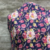 Cotton Jersey - Posies on Navy - Sold by half yard