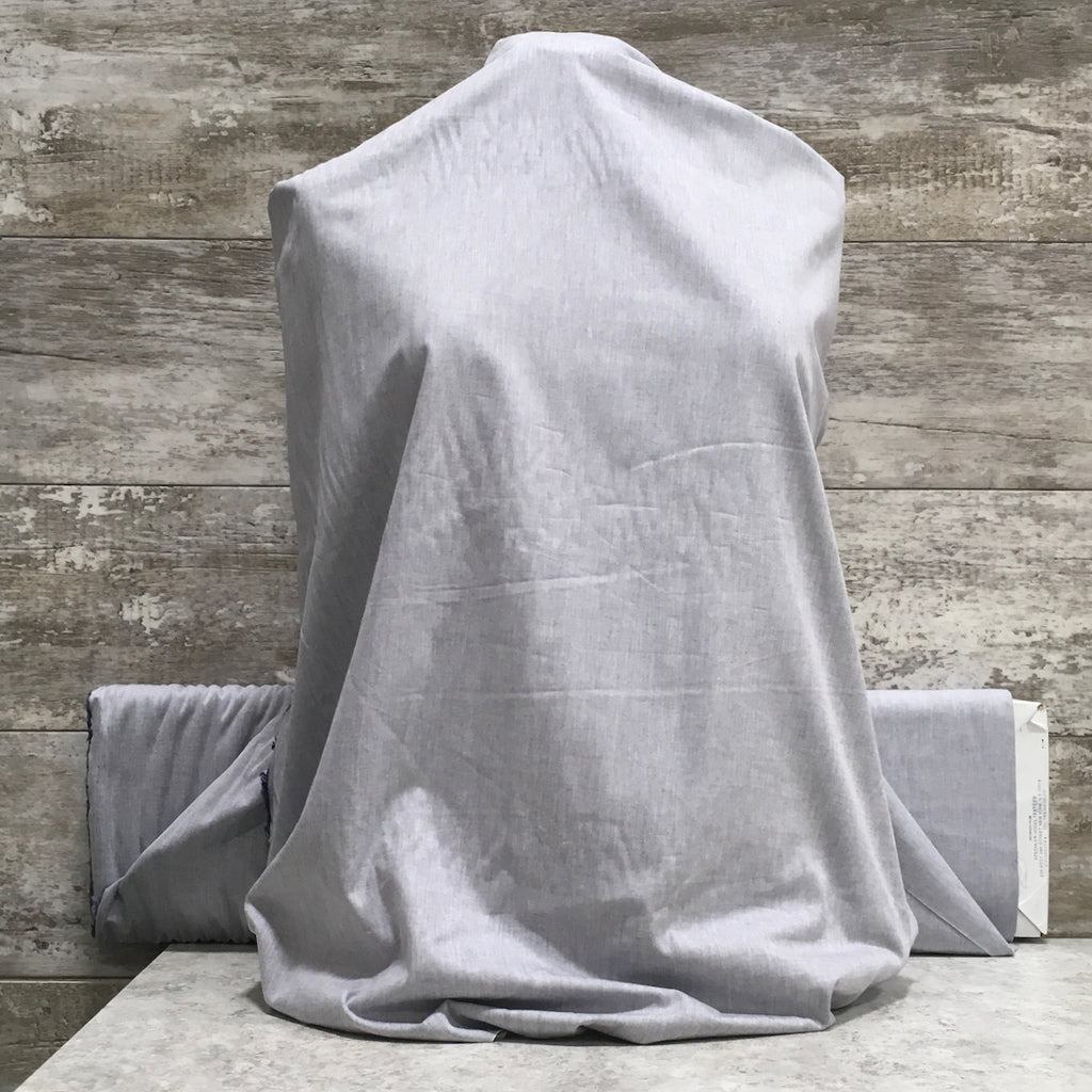 Woven Cotton Sunwashed Chambray Navy - Sold by the half yard