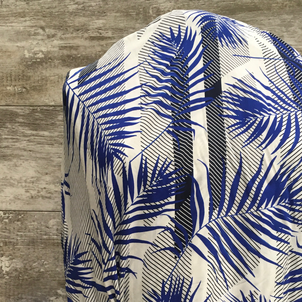 Viscose / Woven Palm Sunday Blue - Sold by the half yard