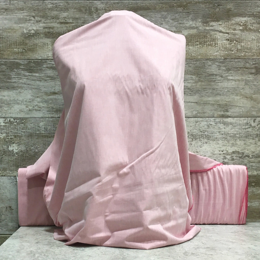 Woven Cotton Sunwashed Chambray Petal Pink - Sold by the half yard