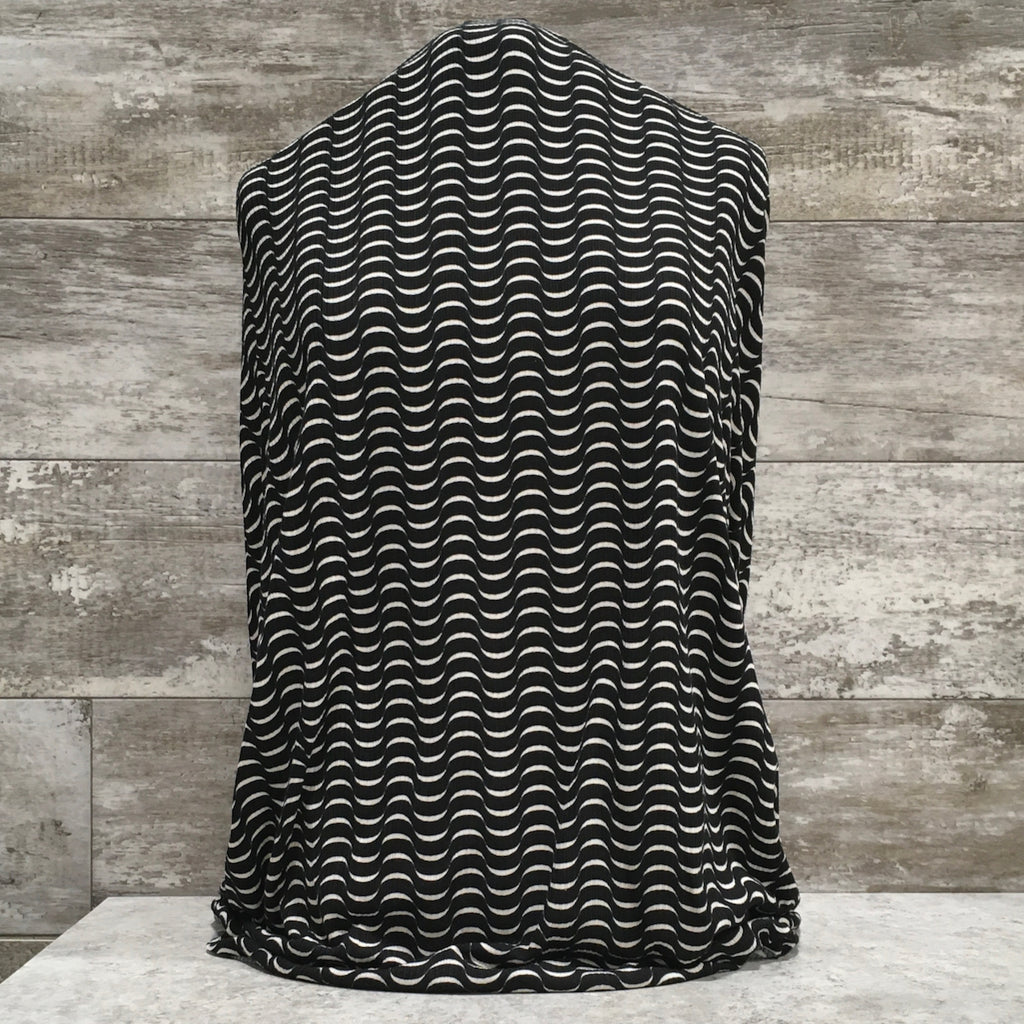Ribbed DBP Waving Ribbon - Black | Sold by half yard