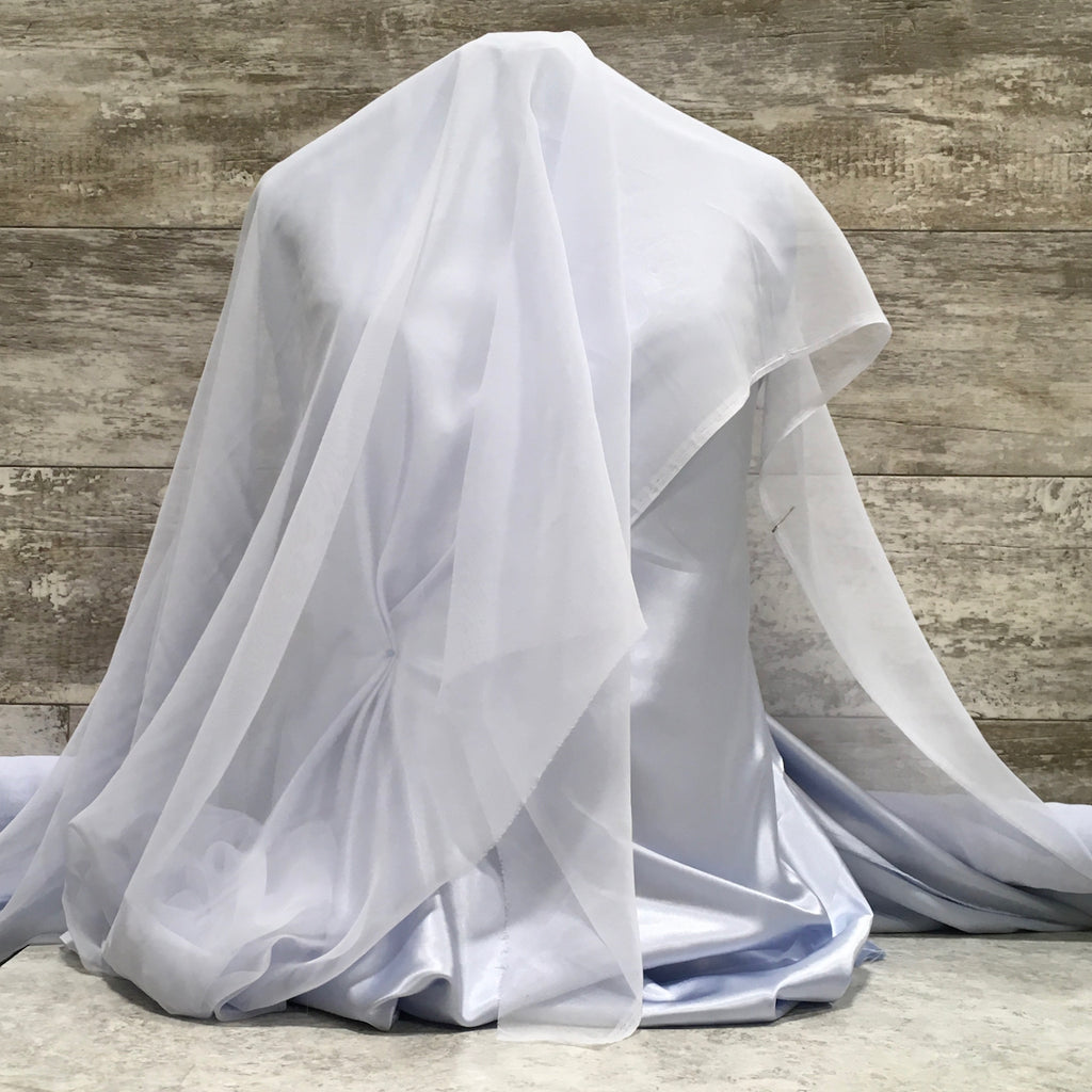 Classic Sheer Chiffon / Sliver | Sold by the half yard