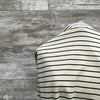 Ponte DE Roma - Beige + Black - Horizontal Stripe | Sold by the half yard