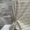 Ponte DE Roma - Beige + Black - Horizontal Stripe | Sold by the half yard
