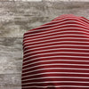 Ponte DE Roma - Cranberry + Ivory - Horizontal Stripe | Sold by the half yard