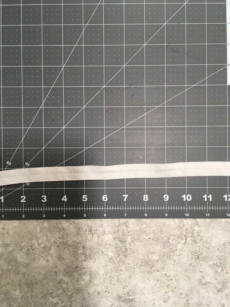 Fold-Over Elastic / White - Sold by the half yard