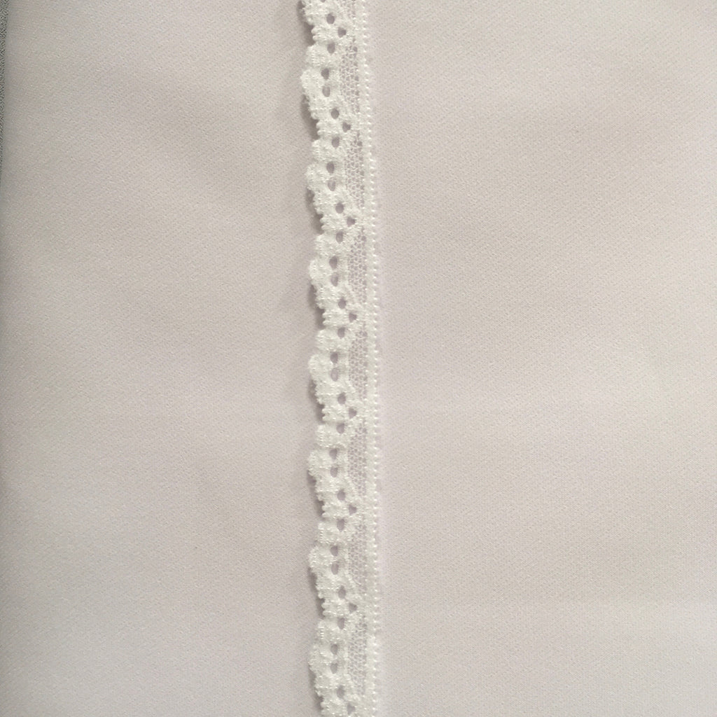 Trim Lace / Small Scallop White - Sold by the half yard