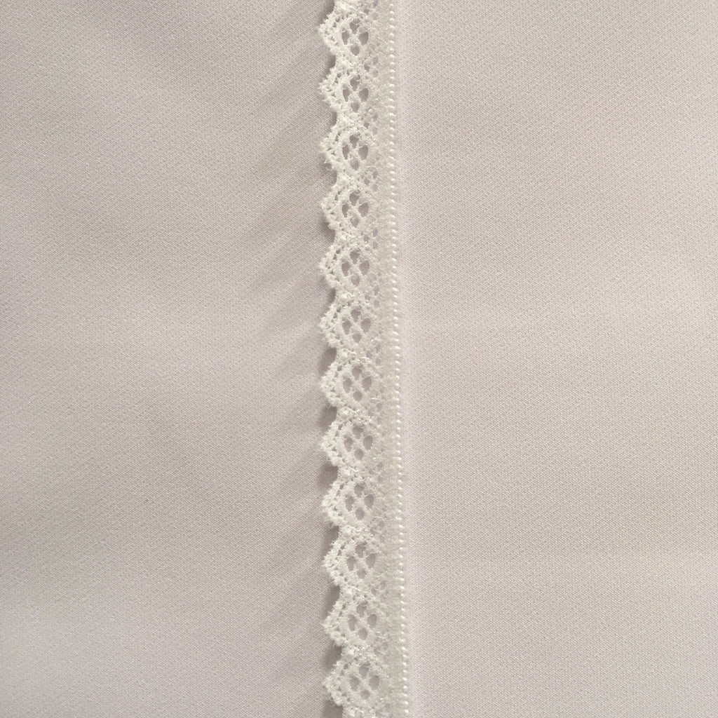 Trim Lace / Small Diamond Scallop White - Sold by the half yard