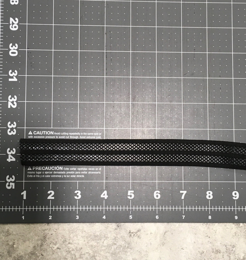 Sportswear Stretch Trim / Black - Sold by the half yard