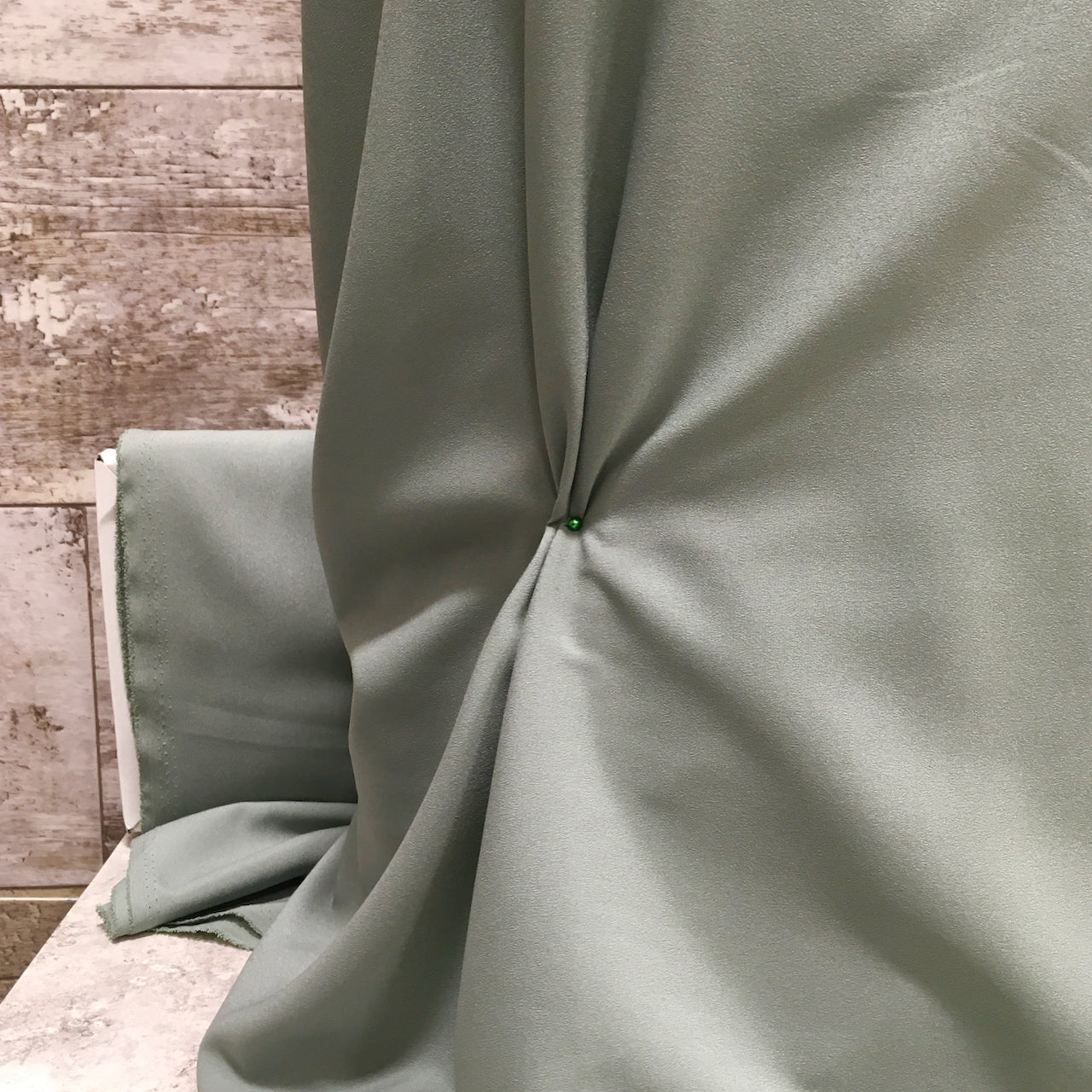 Stretch Crepe - Dusty Jade | Sold by the half yard