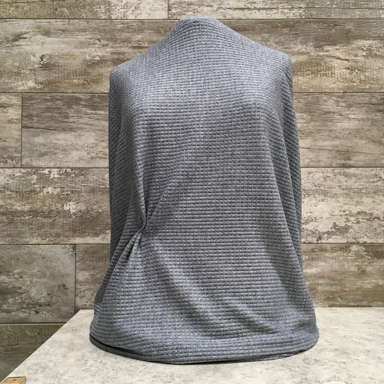 Ribbed Waffle Knit  - Light Blue | Sold by half yard