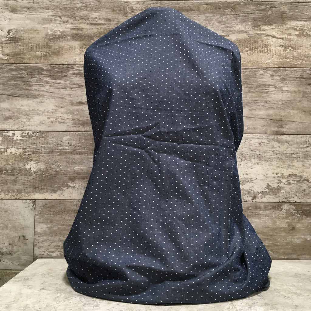 Reversible Dotted Denim - sold by the half yard