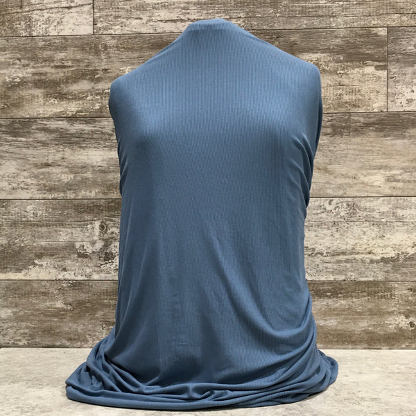 Ribbed DBP - Solid Blue - Sold by half yard