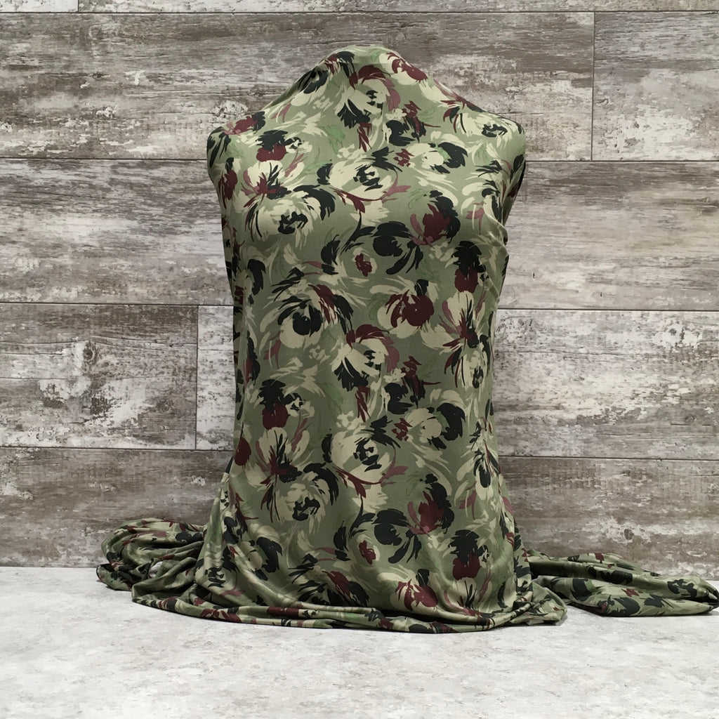 DBP - Whispy Floral Olive - Sold by half yard