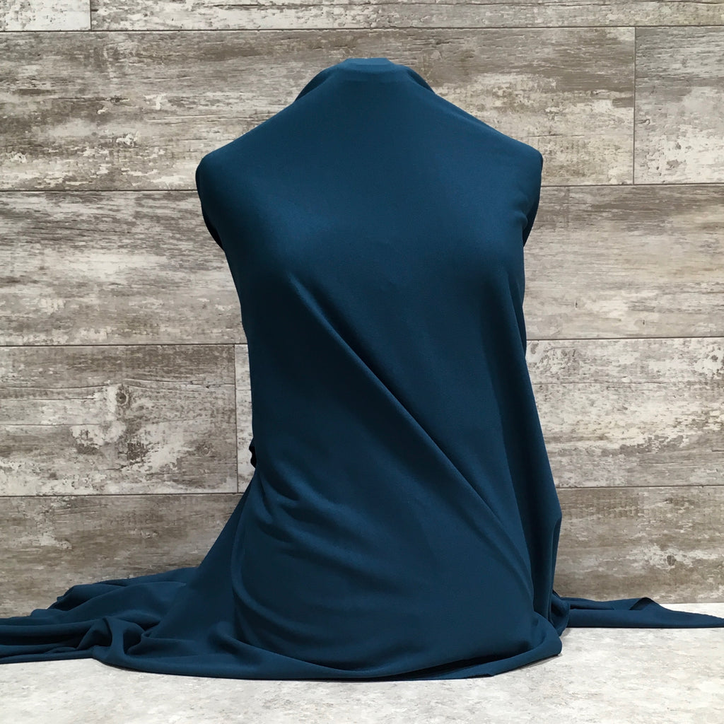 Techno Crepe / Teal | Sold by the half yard