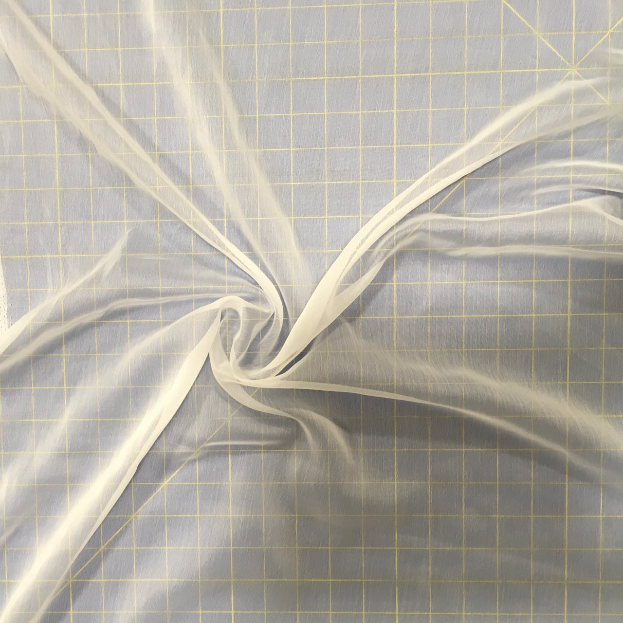 Two Tone Chiffon / White Shimmer 101 | Sold by the half yard