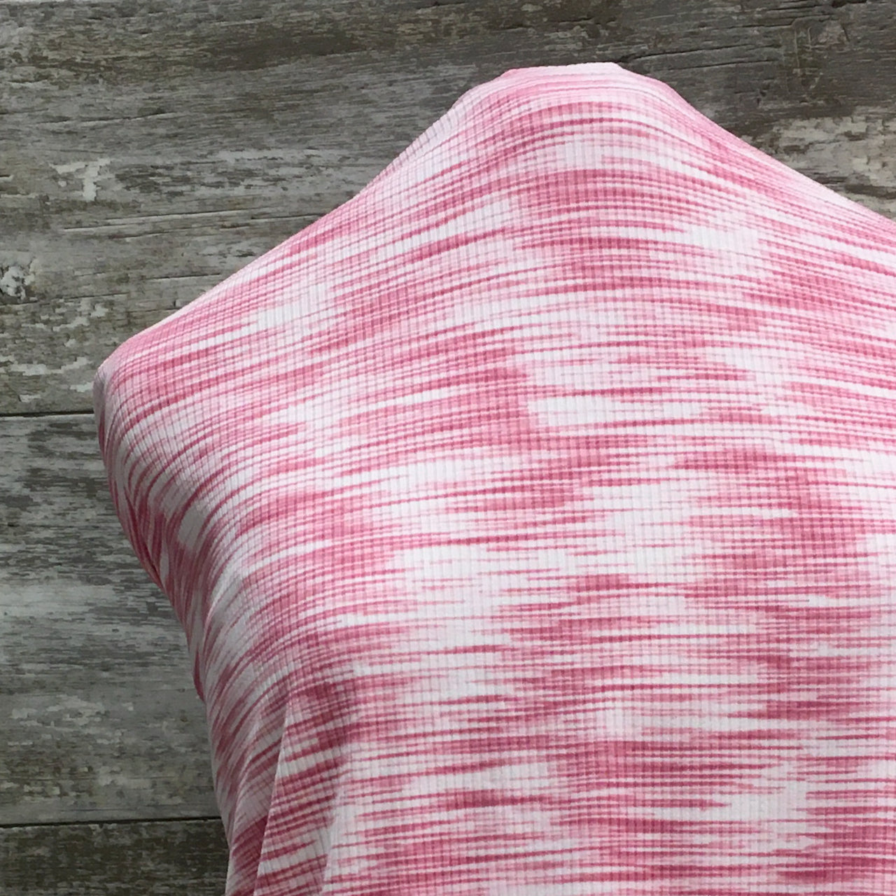 Ribbed DBP - Strawberry Space Dye - Sold by half yard