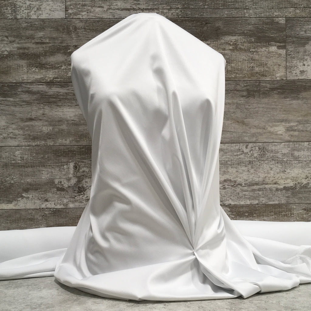 Bridal Roselyn Stretch Satin 01 Pure White | Sold by the half yard
