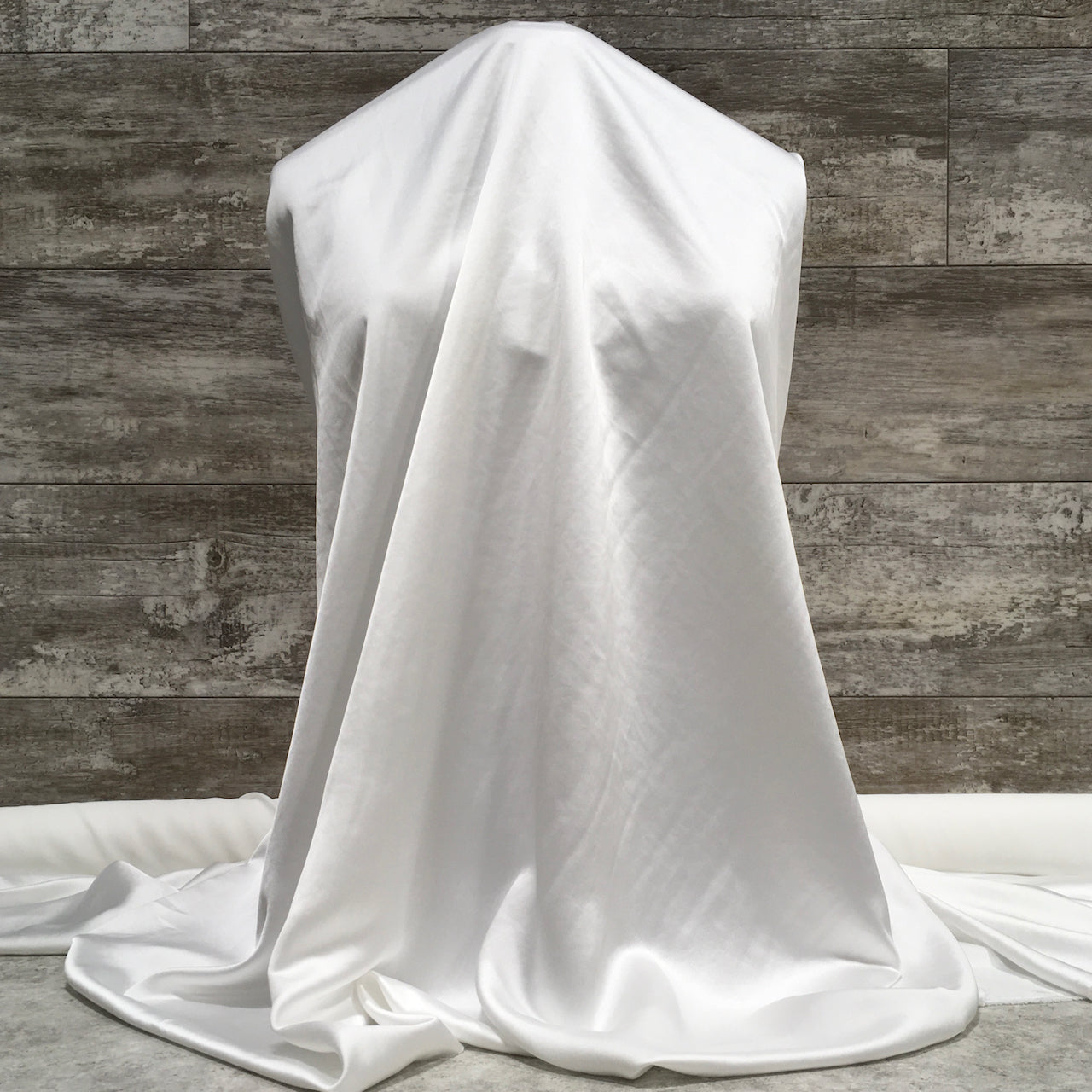 Wholesale Jubilant Bridal Satin Fabric White 75 yard roll