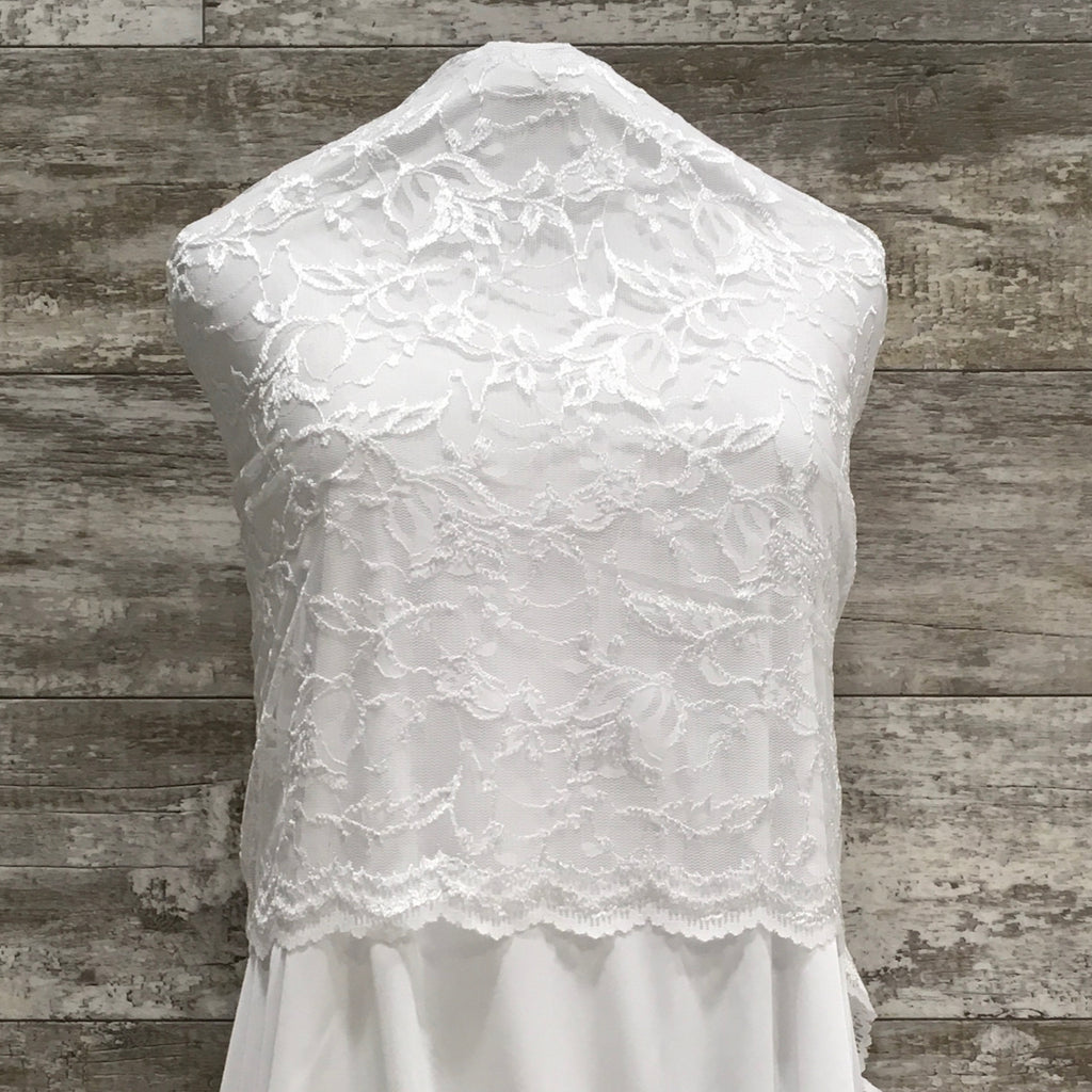 Bridal Lace Spring Tulips - Sold by the half yard