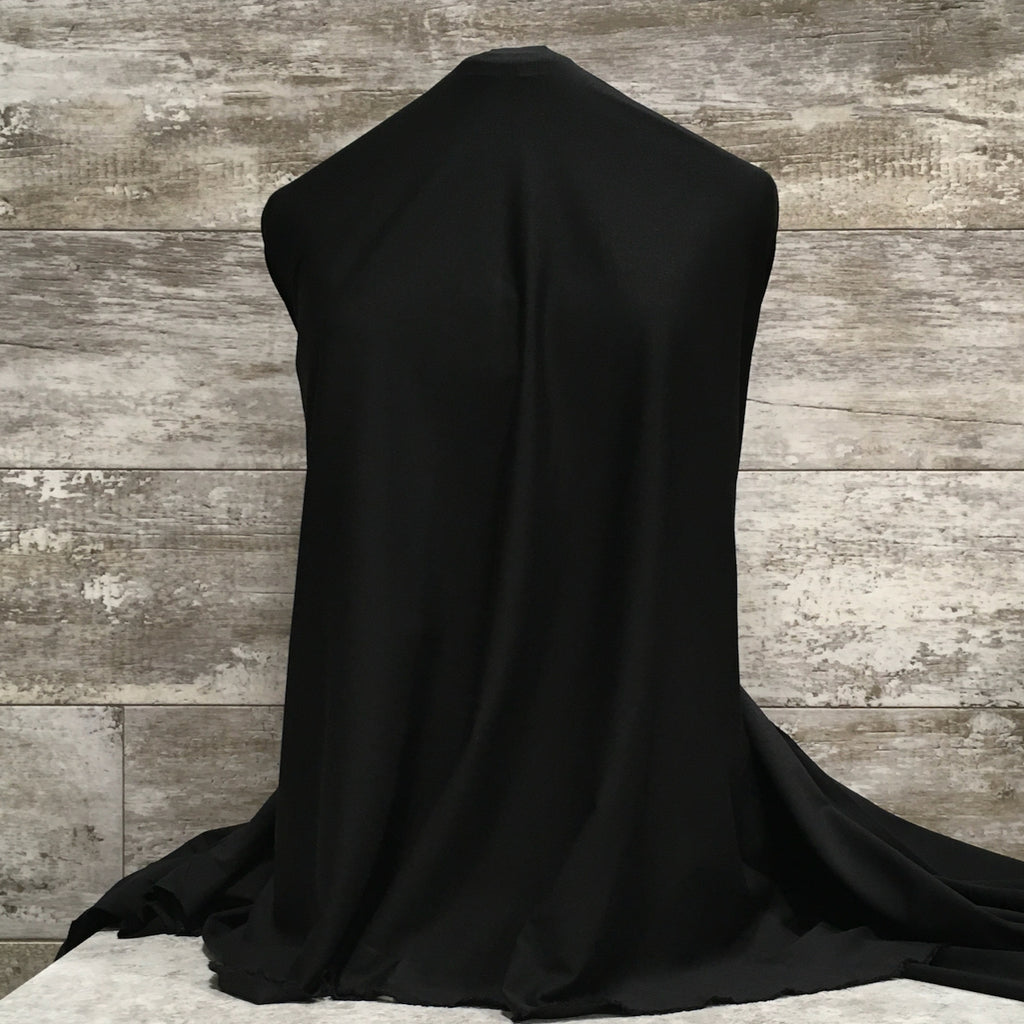 Ponte Leggero Knit Black | Sold by the half yard