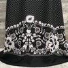 Dotted Floral Border/ Black and Ivory | Sold by the half yard