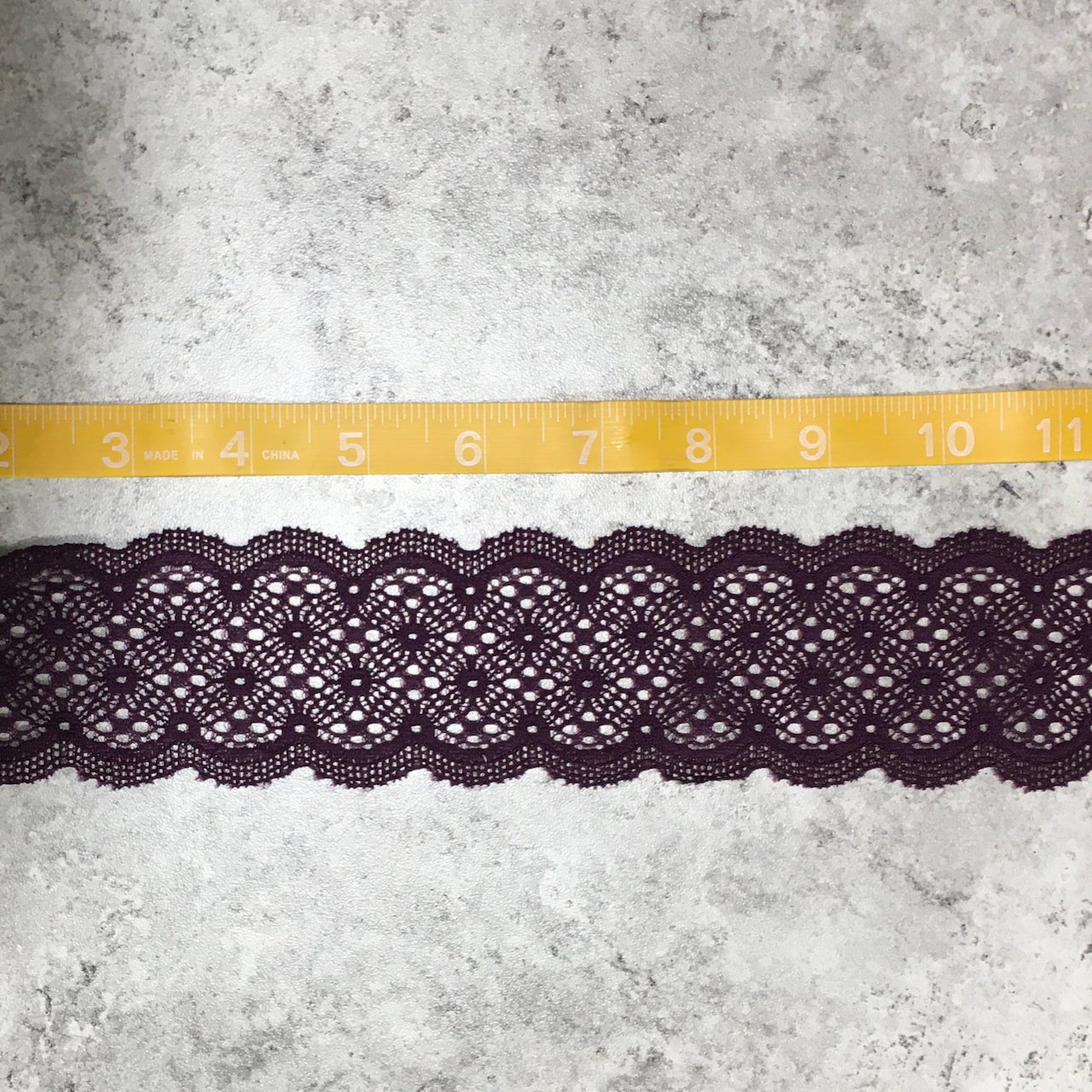 Trim Lace / Abstract Wineberry - Sold by the half yard