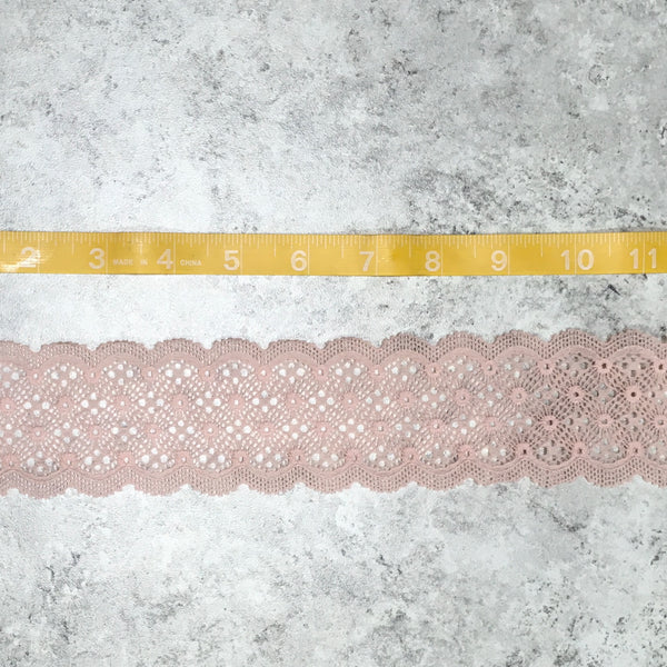 Trim Lace / Abstract Blush - Sold by the half yard