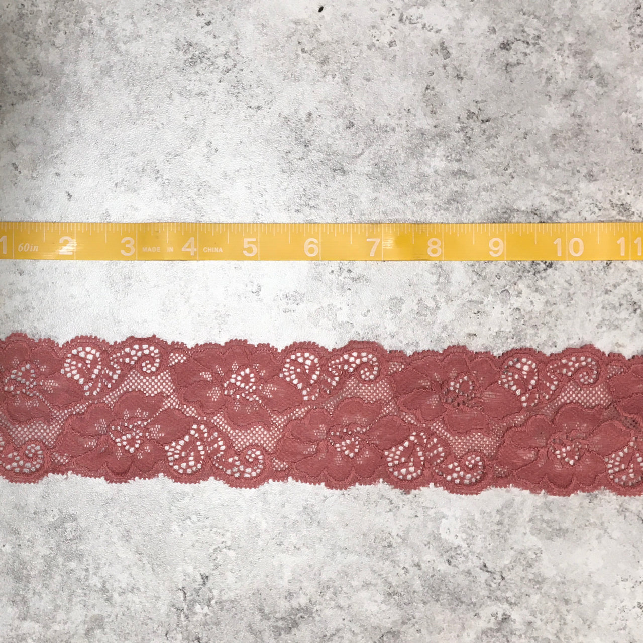 Trim Lace / Pretty Pansies Rose - Sold by the half yard