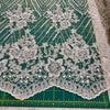 Bridal Lace Glowing Chevron  - Sold by the half yard