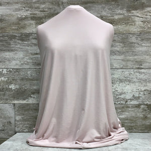 Bamboo / Jersey Dusty Pink Solid l Sold by the half yard