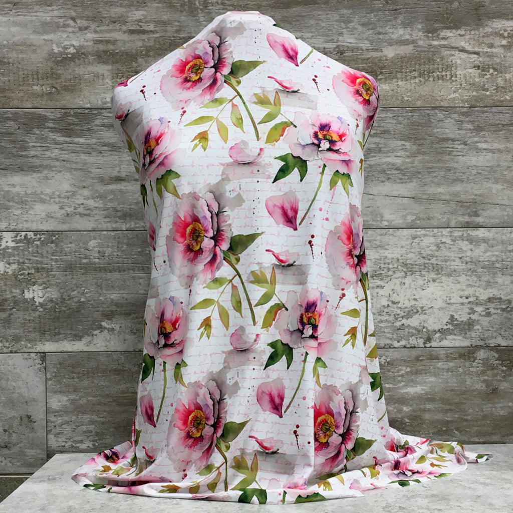 DBP / Stable Knit - Peony Script - Sold by half yard