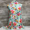 DBP / Stable Knit - Aqua Floral - Sold by half yard