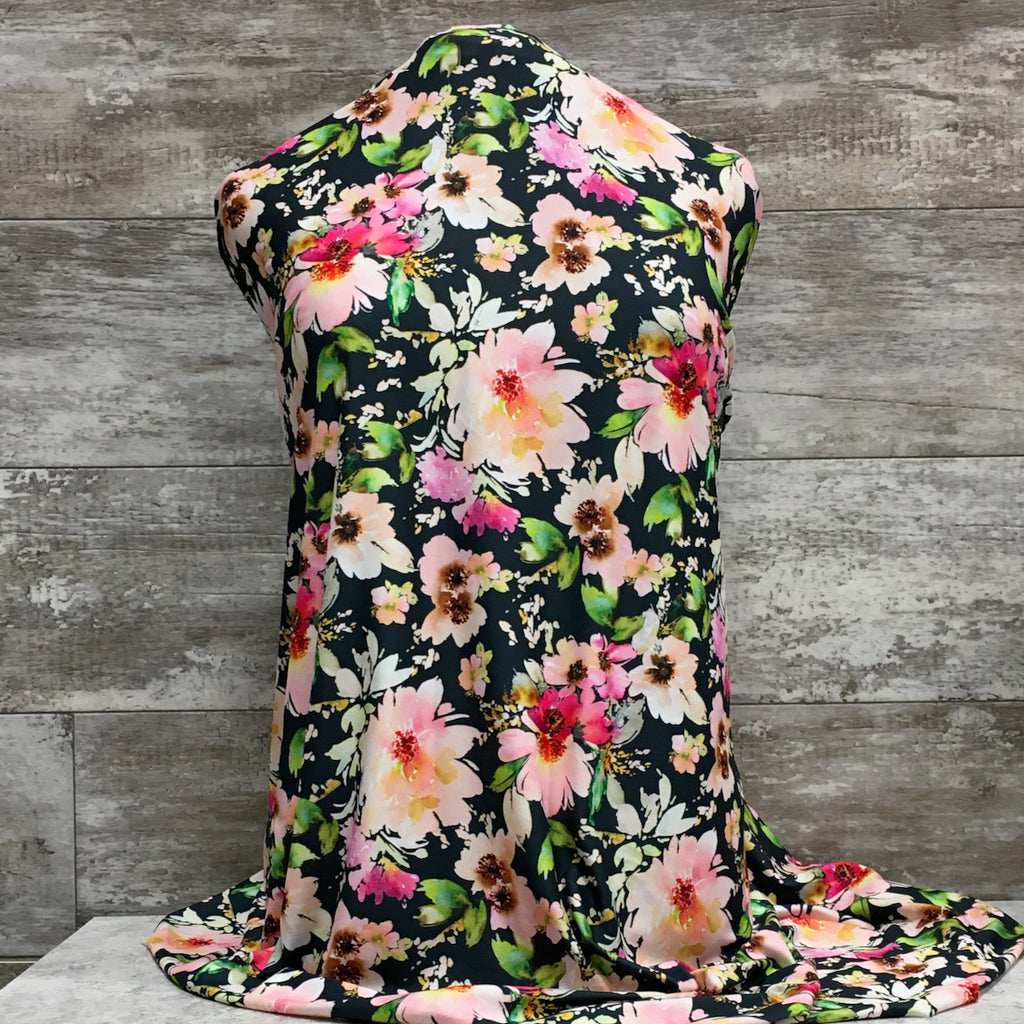 DBP / Stable Knit - Midnight Wildflower - Sold by half yard