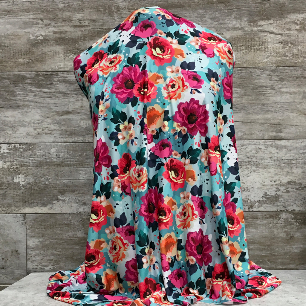 DBP / Stable Knit - Happy Flowers - Sold by half yard