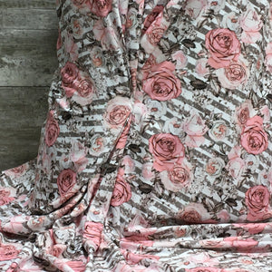 DBP / Stable Knit - London Roses - Sold by half yard