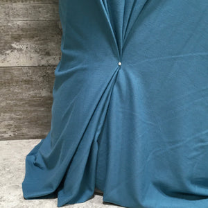 Bamboo / Jersey Fiji Blue Solid l Sold by the half yard